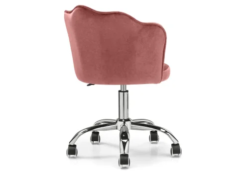 Компьютерное кресло Bud pink 15106 Woodville, розовый/велюр, ножки/металл/хром, размеры - *830***560*540 фото 4