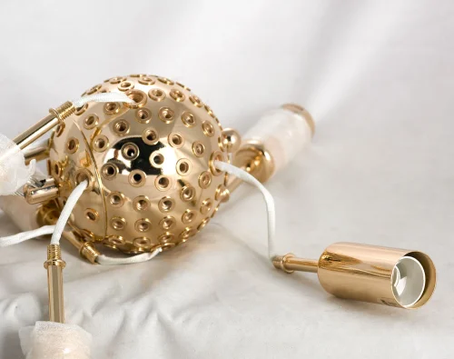 Люстра подвесная Star GRLSP-8334 Lussole без плафона на 9 ламп, основание матовое золото в стиле современный  фото 2