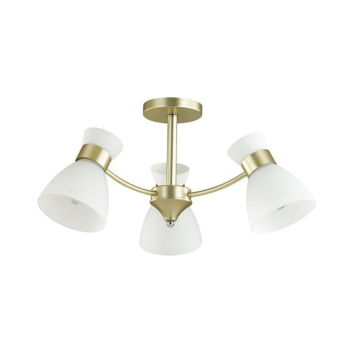 Люстра потолочная Wilma 4535/3C Lumion белая на 3 лампы, основание матовое золото в стиле современный  фото 2