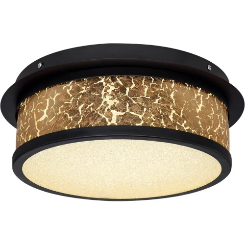Светильник потолочный LED Potti 49367-24D Globo золотой 1 лампа, основание чёрное в стиле современный 