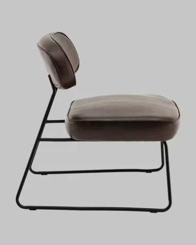 Кресло Kate new ткань экокожа коричневый УТ000041266 Stool Group, коричневый/экокожа, ножки/металл/чёрный, размеры - *740****мм фото 3