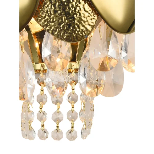 Бра VALENCIA 91009/2W GOLD Natali Kovaltseva прозрачный на 2 лампы, основание золотое в стиле современный арт-деко  фото 3