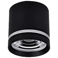 Светильник накладной LED Altair WTA.O08.607.30.07 Wertmark чёрный на 1 лампу, основание чёрное в стиле хай-тек современный круглый