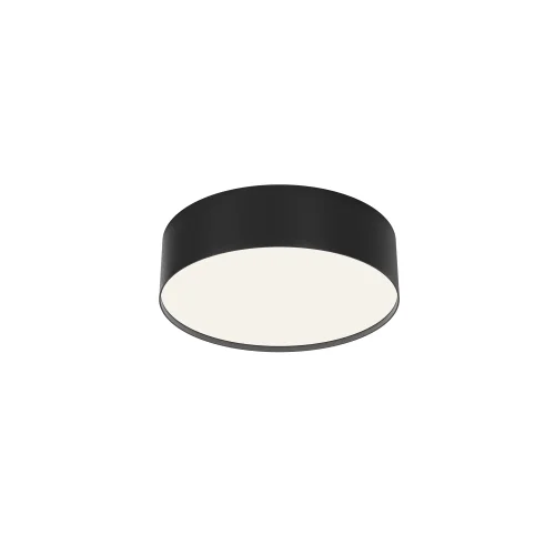 Светильник потолочный LED Zon C032CL-24W4K-RD-B Maytoni белый на 1 лампу, основание чёрное в стиле современный круглый тарелка