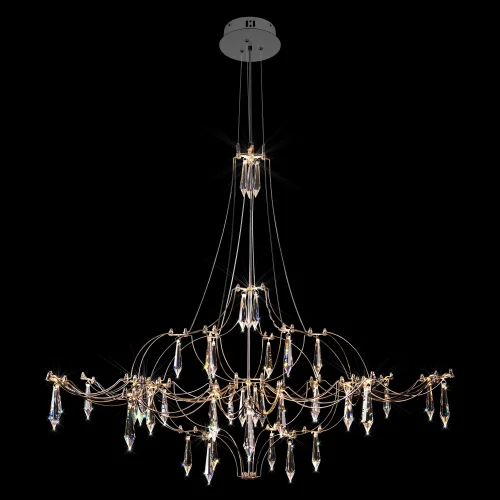 Люстра подвесная ЛЕД Мира / Mira 10588/800 Silver Asfour LOFT IT прозрачная на 1 лампу, основание серебряное в стиле арт-деко капли фото 2 Люстра подвесная ЛЕД Мира / Mira 10588/800 Silver Asfour LOFT IT прозрачная на 1 лампу, основание серебряное в стиле арт-деко капли фото 2