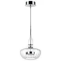 Светильник подвесной LED Astra 804400 Lightstar прозрачный 1 лампа, основание серебряное в стиле арт-деко 