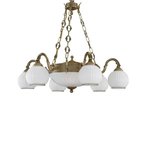 Люстра подвесная  L 9200/6+2 Reccagni Angelo белая на 8 ламп, основание античное бронза в стиле классический  фото 2