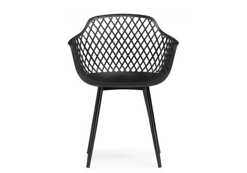 Пластиковый стул Rikon black / wood 15827 Woodville, чёрный/пластик, ножки/металл/чёрный, размеры - ****580*450 фото 3