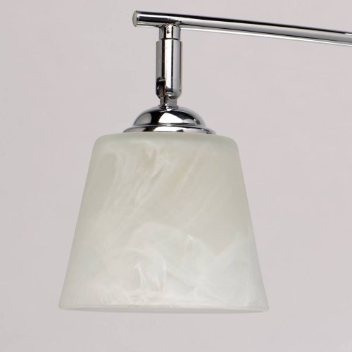 Люстра потолочная Тетро 673014403 DeMarkt белая на 3 лампы, основание хром в стиле современный  фото 4