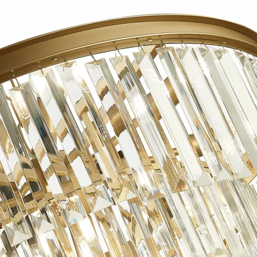 Люстра подвесная Ercolano SL1624.203.12 ST-Luce прозрачная на 12 ламп, основание бежевое матовое золото в стиле современный  фото 4
