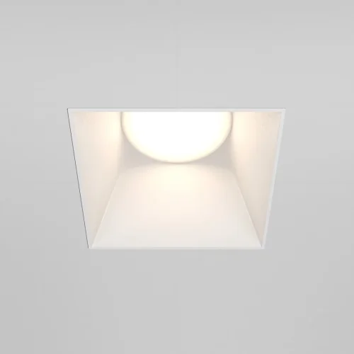 Светильник точечный Share DL051-01-GU10-SQ-W Maytoni белый 1 лампа, основание белое в стиле современный для затирки фото 4