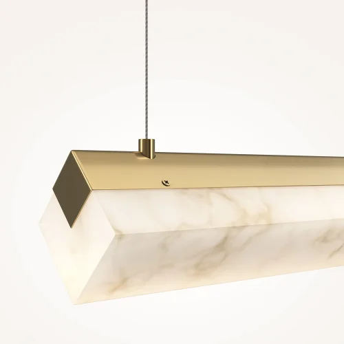 Светильник подвесной LED Petra MOD250PL-L36BS3K Maytoni белый на 1 лампу, основание латунь в стиле современный фото 15