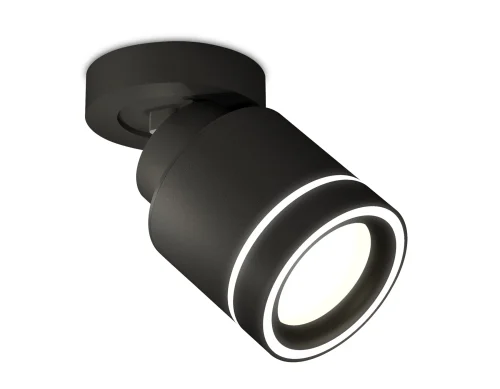 Светильник накладной XM8111003 Ambrella light чёрный 1 лампа, основание чёрное в стиле хай-тек круглый