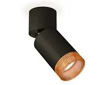 Светильник накладной Techno Spot XM XM6313064 Ambrella light чёрный коричневый 1 лампа, основание чёрное в стиле хай-тек современный круглый