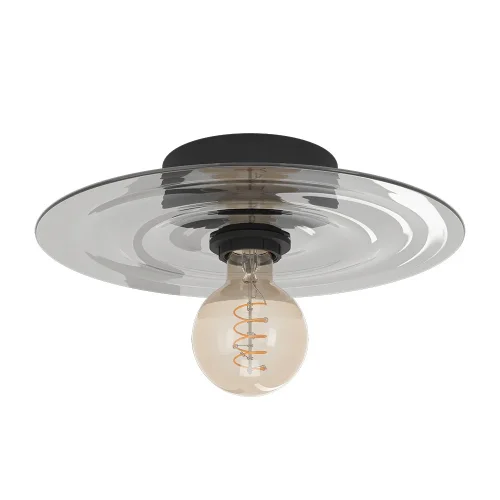 Светильник потолочный Lintmill 44028 Eglo серый на 1 лампу, основание чёрное в стиле лофт современный 