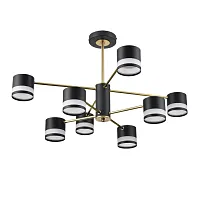 Люстра потолочная Lanika 8240/8C Lumion чёрная на 8 ламп, основание чёрное в стиле минимализм 