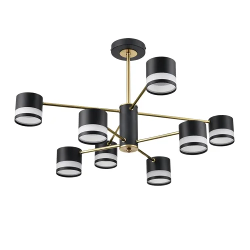 Люстра потолочная Lanika 8240/8C Lumion чёрная на 8 ламп, основание чёрное в стиле минимализм 
