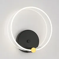 Бра LED Bradford LSP-7287 Lussole прозрачный 1 лампа, основание чёрное в стиле минимализм хай-тек современный 