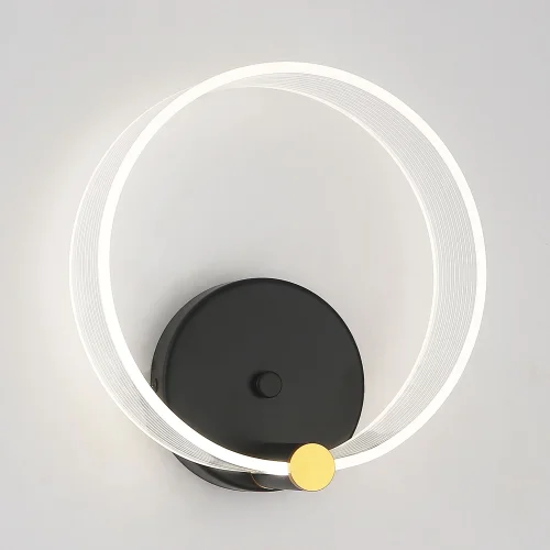 Бра LED Bradford LSP-7287 Lussole прозрачный на 1 лампа, основание чёрное в стиле минимализм хай-тек современный 