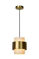 Светильник подвесной Firmin 45497/20/02 Lucide белый 1 лампа, основание матовое золото в стиле классический 