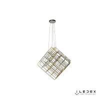 Светильник подвесной LED Stratosphere FQ-800-125 CR iLedex хром 1 лампа, основание хром в стиле хай-тек современный куб