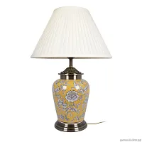 Настольная лампа Millefleurs 10266T/S LOFT IT бежевая 1 лампа, основание жёлтое керамика в стиле классический современный 