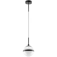 Светильник подвесной Globo 813117 Lightstar белый 1 лампа, основание чёрное в стиле арт-деко шар