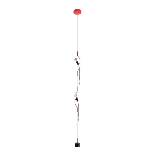 Светильник подвесной Parentesi 10346-2 Red LOFT IT без плафона 2 лампы, основание красное чёрное в стиле современный на растяжку