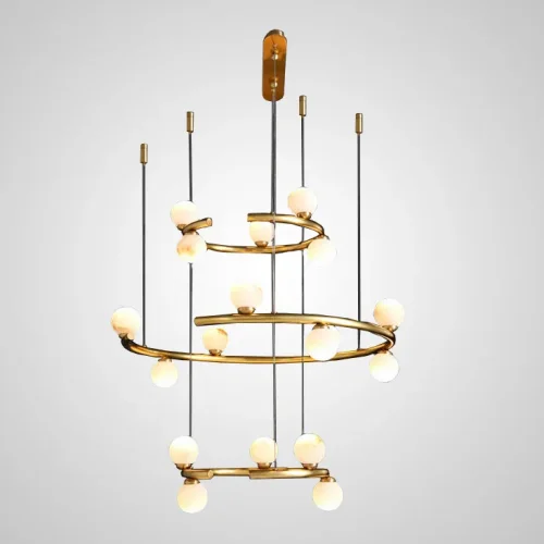 Люстра подвесная IMERENSE D40 D75 D40 196722-23 ImperiumLoft коричневая на 15 ламп, основание латунь в стиле современный Люстра подвесная IMERENSE D40 D75 D40 196722-23 ImperiumLoft коричневая на 15 ламп, основание латунь в стиле современный