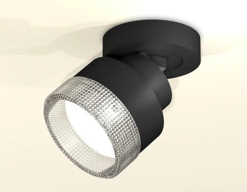 Светильник накладной XM8102040 Ambrella light чёрный 1 лампа, основание чёрное в стиле хай-тек круглый фото 2