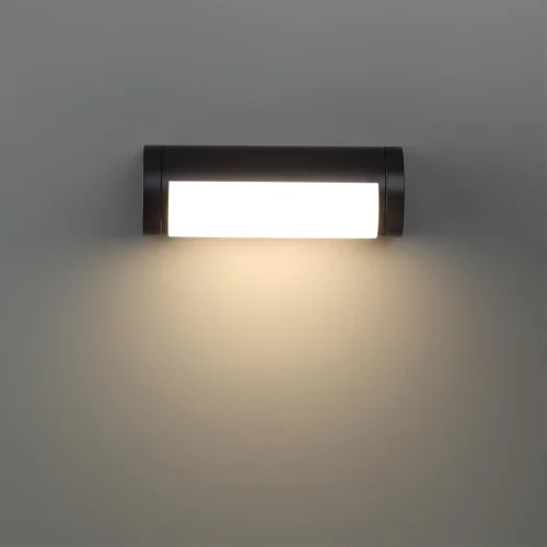 Настенный светильник LED уличный Twinset 7117/12WL Odeon Light уличный IP65 чёрный на 1 лампу, плафон чёрный в стиле хай-тек современный LED фото 4 Настенный светильник LED уличный Twinset 7117/12WL Odeon Light уличный IP65 чёрный на 1 лампу, плафон чёрный в стиле хай-тек современный LED фото 4