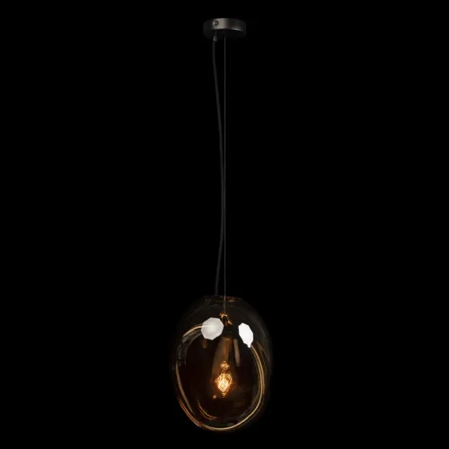 Светильник подвесной Gallo 10293 Amber LOFT IT янтарный 1 лампа, основание чёрное в стиле арт-деко  фото 4
