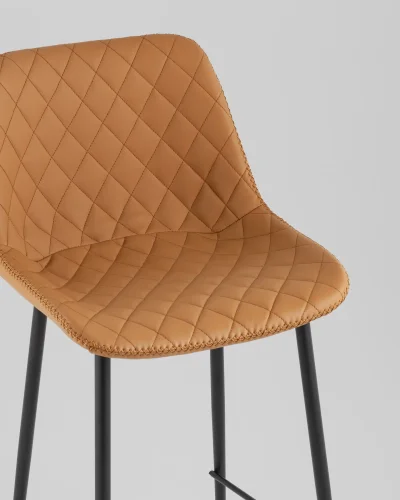 Стул барный Arch, экокожа, коричневый УТ000039350 Stool Group, коричневый/экокожа, ножки//чёрный, размеры - ****435*510 фото 2