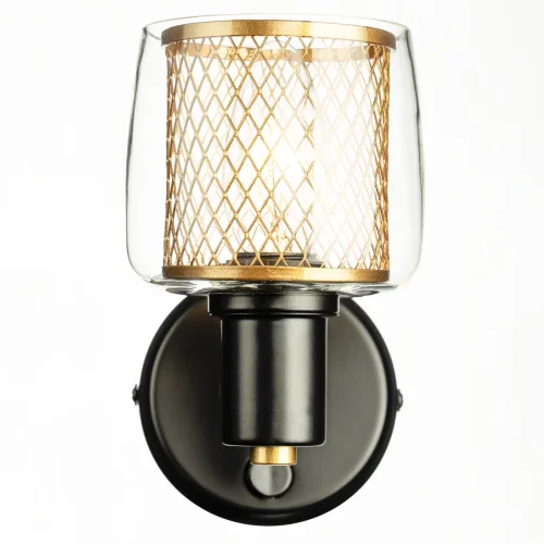 Бра с выключателем Смит CL530515 Citilux бронзовый прозрачный на 1 лампа, основание чёрное в стиле современный лофт  фото 4