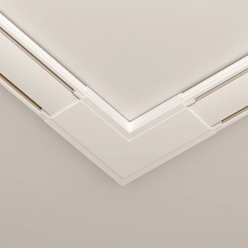 Конектор питания угловой Magnetic track system Radity TRA084CL-11W Maytoni белый в стиле хай-тек современный для светильников серии Magnetic track system Radity подвесной накладной radity радиусная магнитная магнитный фото 7