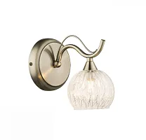 Бра 60212W Globo белый прозрачный на 1 лампу, основание бронзовое в стиле современный  Бра 60212W Globo белый прозрачный на 1 лампу, основание бронзовое в стиле современный