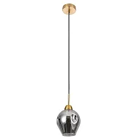 Светильник подвесной Yuka A7759SP-1PB Arte Lamp чёрный серый 1 лампа, основание медь в стиле современный 