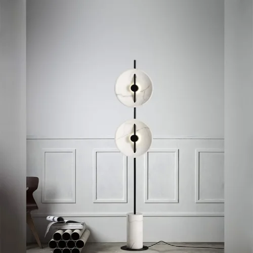 Торшер DELANO FL 151290-26 ImperiumLoft белый на 2 лампы, основание белое в стиле лофт современный фото 5