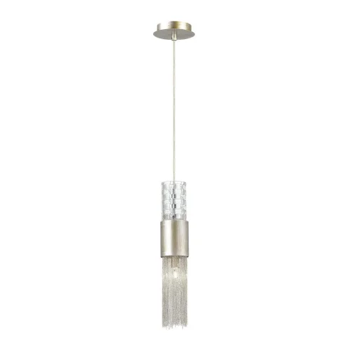 Светильник подвесной Perla 4631/1 Odeon Light прозрачный 1 лампа, основание серебряное в стиле арт-деко 