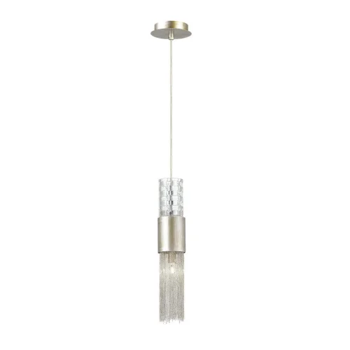 Светильник подвесной Perla 4631/1 Odeon Light прозрачный на 1 лампу, основание серебряное в стиле арт-деко 