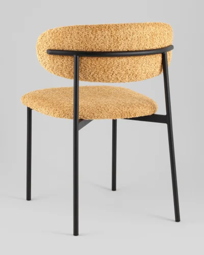 Стул Sevyn, букле охра УТ000040253 Stool Group, жёлтый/букле, ножки/металл/чёрный, размеры - *700**** фото 4