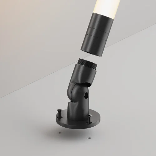 Шарнирное основание для накладного монтажа системы Shelf без ввода питания C027CS-B Maytoni чёрный в стиле хай-тек современный для светильников серии Модульная система освещения Shelf shelf модульная фото 5