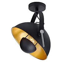 Бра лофт LSP-9825 Lussole чёрный жёлтый 1 лампа, основание чёрное в стиле лофт 