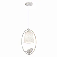Светильник подвесной Lavinia SLE1155-503-01 Evoluce серый 1 лампа, основание серое белое патина в стиле современный прованс кантри птички