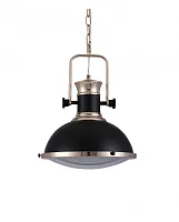 Светильник подвесной лофт Batore LDP 274-1 BK Lumina Deco чёрный на 1 лампу, основание чёрное в стиле лофт 