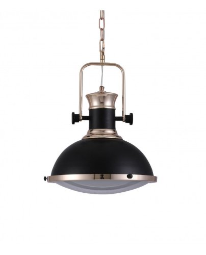 Светильник подвесной лофт Batore LDP 274-1 BK Lumina Deco чёрный 1 лампа, основание чёрное в стиле лофт 