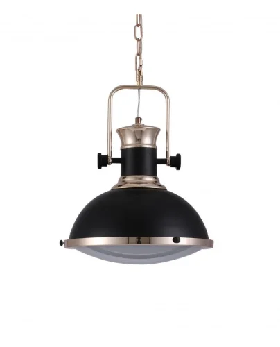 Светильник подвесной лофт Batore LDP 274-1 BK Lumina Deco чёрный на 1 лампу, основание чёрное в стиле лофт 