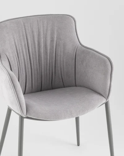 Стул Твигги шенилл серый, каркас серый УТ000041930 Stool Group, /, ножки//, размеры - ***** фото 5
