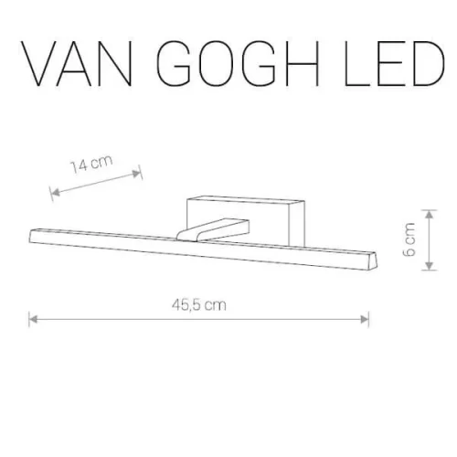 Подсветка для картин LED Van Gogh Led 9346-NW Nowodvorski хром в стиле современный фото 2