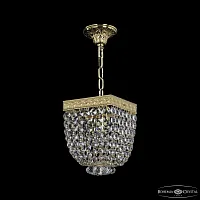 Светильник подвесной 19282/15IV G Bohemia Ivele Crystal прозрачный 2 лампы, основание золотое в стиле классика sp